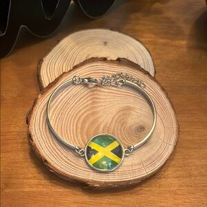 Hand Crafted Jamaican Flag Bracelet